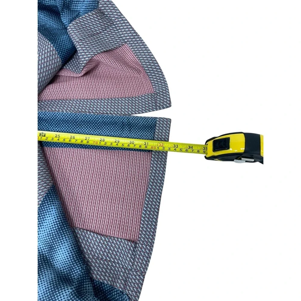 Suit Jacket Multicolor‎ Mens Size 42 Geometric 2 Button Front Notch Lapel